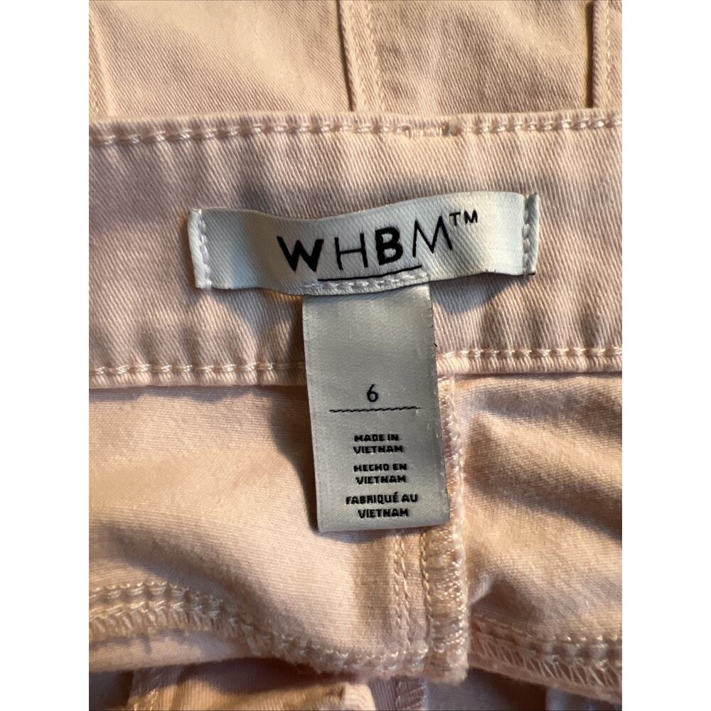 White House Black Market Blush Pink Mid Rise Skinny Cargo Pant Stretch Utility 6 - Picture 3 of 13